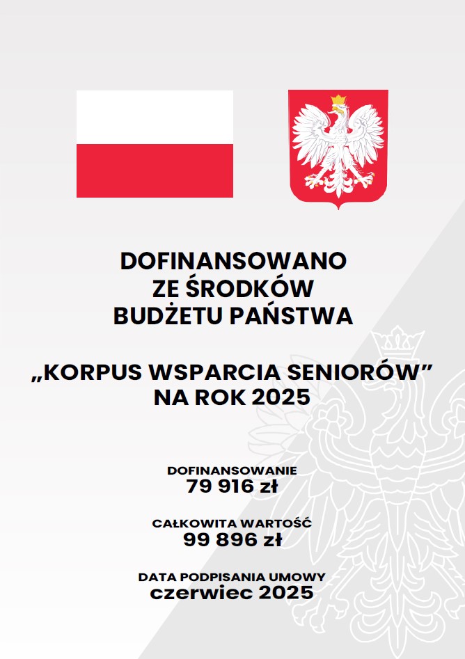 Plakat "Korpus Wsparcia Seniorów" na rok 2025