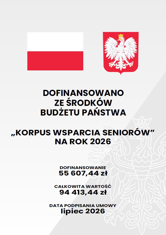 Plakat "Korpus Wsparcia Seniorów" na rok 2026